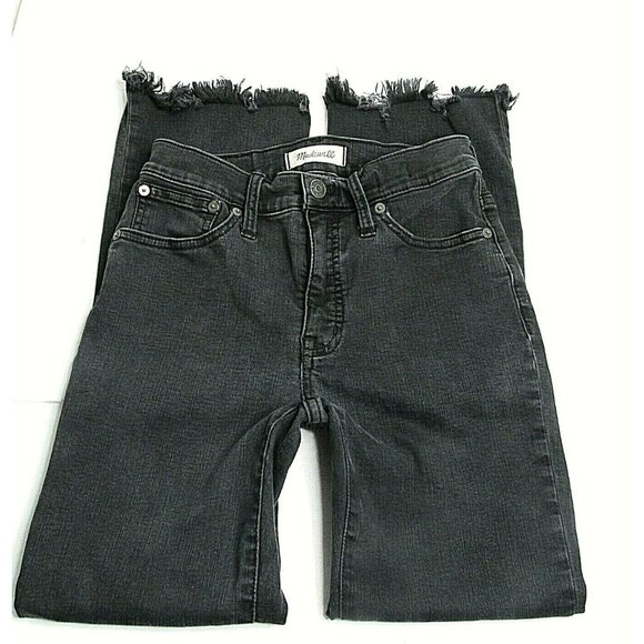 Madewell Denim - MADEWELL Black "CALI DEMI BOOT" Frayed Hem,Bootcut Jeans SZ 24"x 26" 9" Rise